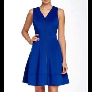 Vince Camuto royal blue fit and flare dress sz 6
